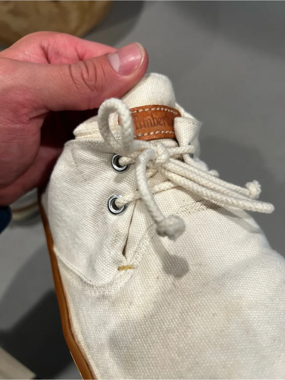 Men's Timberland Canvas Lace-Up Boat Shoes